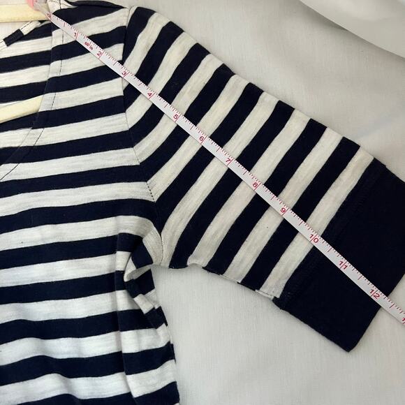 Banana Republic dress women’s size XXS Navy blue White Striped Short Sleeve - Picture 8 of 8